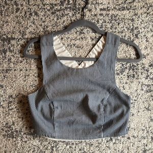 Crossed back Striped Halter